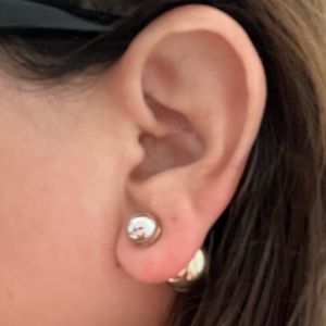 Single Christian Dior Mise En Dior Tribal Earring, Silver and Gold